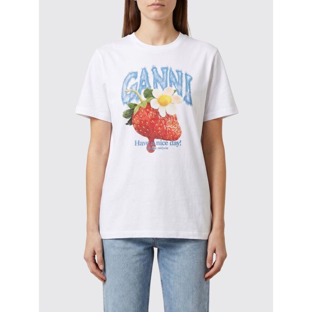 Ganni T-Shirt Woman White